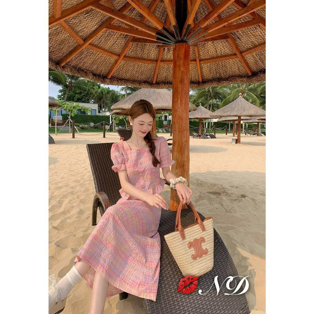 Set kẻ hồng hot hit 2 dáng ngắn và dài hàng QC