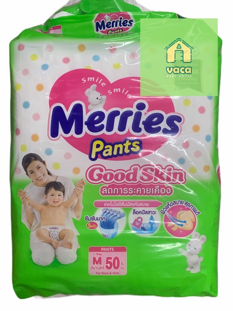 TÃ QUẦN MERRIES GOOD SKIN (SX INDONESIA) SIZE M50/L44/XL38 MIẾNG