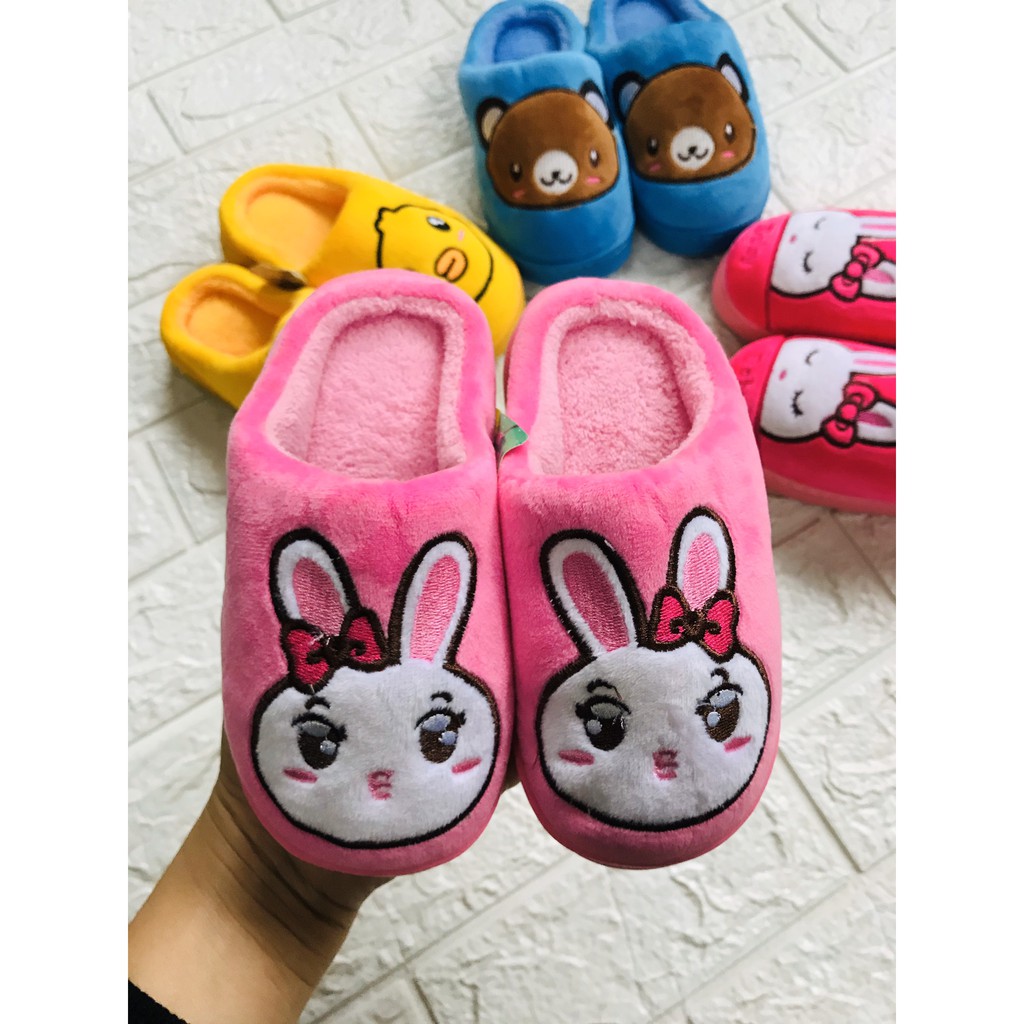 Dép bông đi trong nhà cho bé size 1-8 tuổi