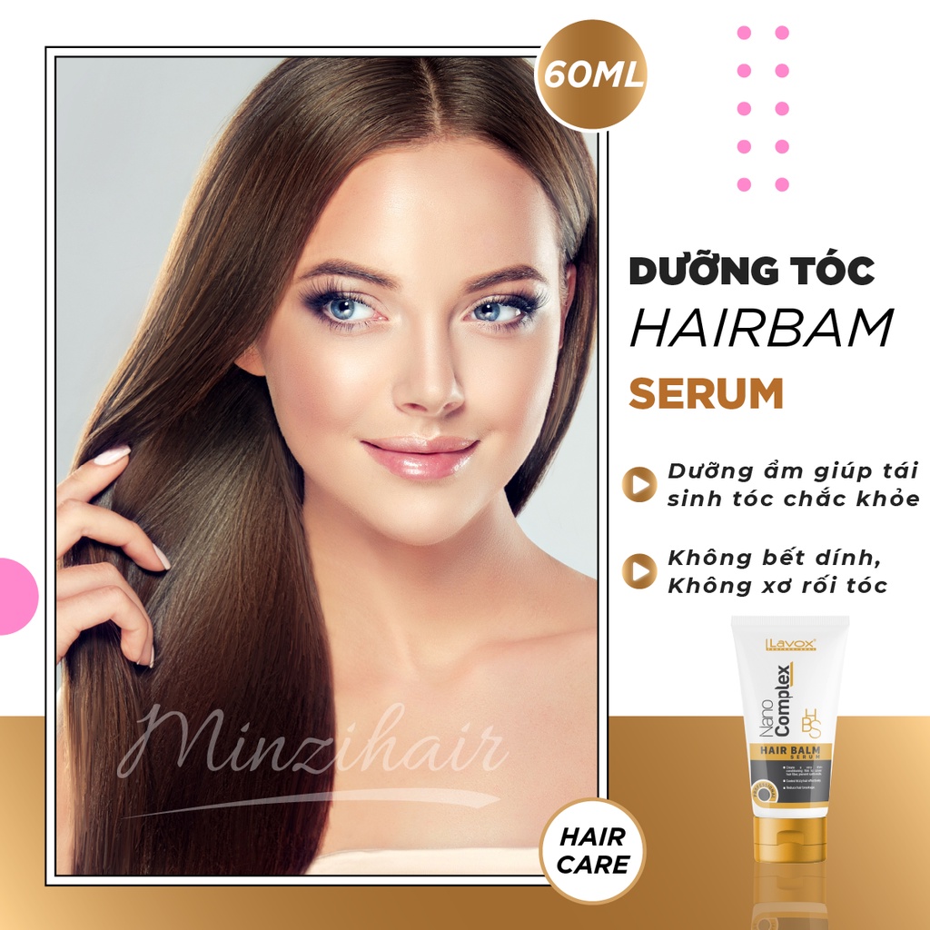 Serum Chống Rối Tóc HAIRBAM - Dưỡng Bóng Mượt Hạn Chế Khô Xơ Chẻ Ngọn - Minzihair HCM