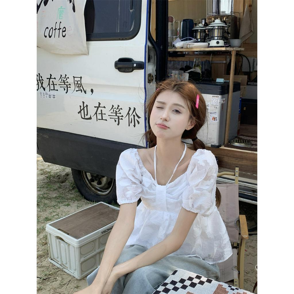 Áo Croptop Cổ Yếm Thiết Kế Ngọt Ngào Thời Trang  tao bao