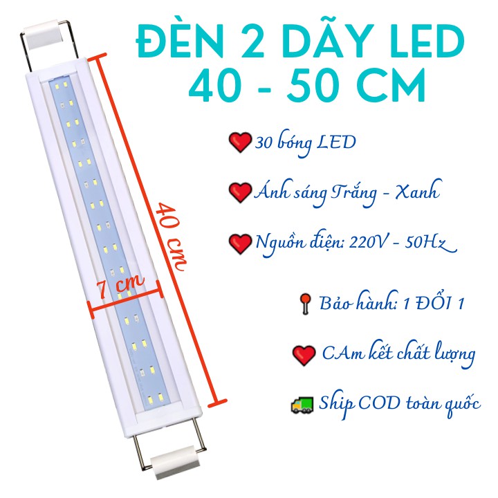 Đèn bể cá 20 - 90cm dành cho hồ cá cảnh , hồ thủy sinh