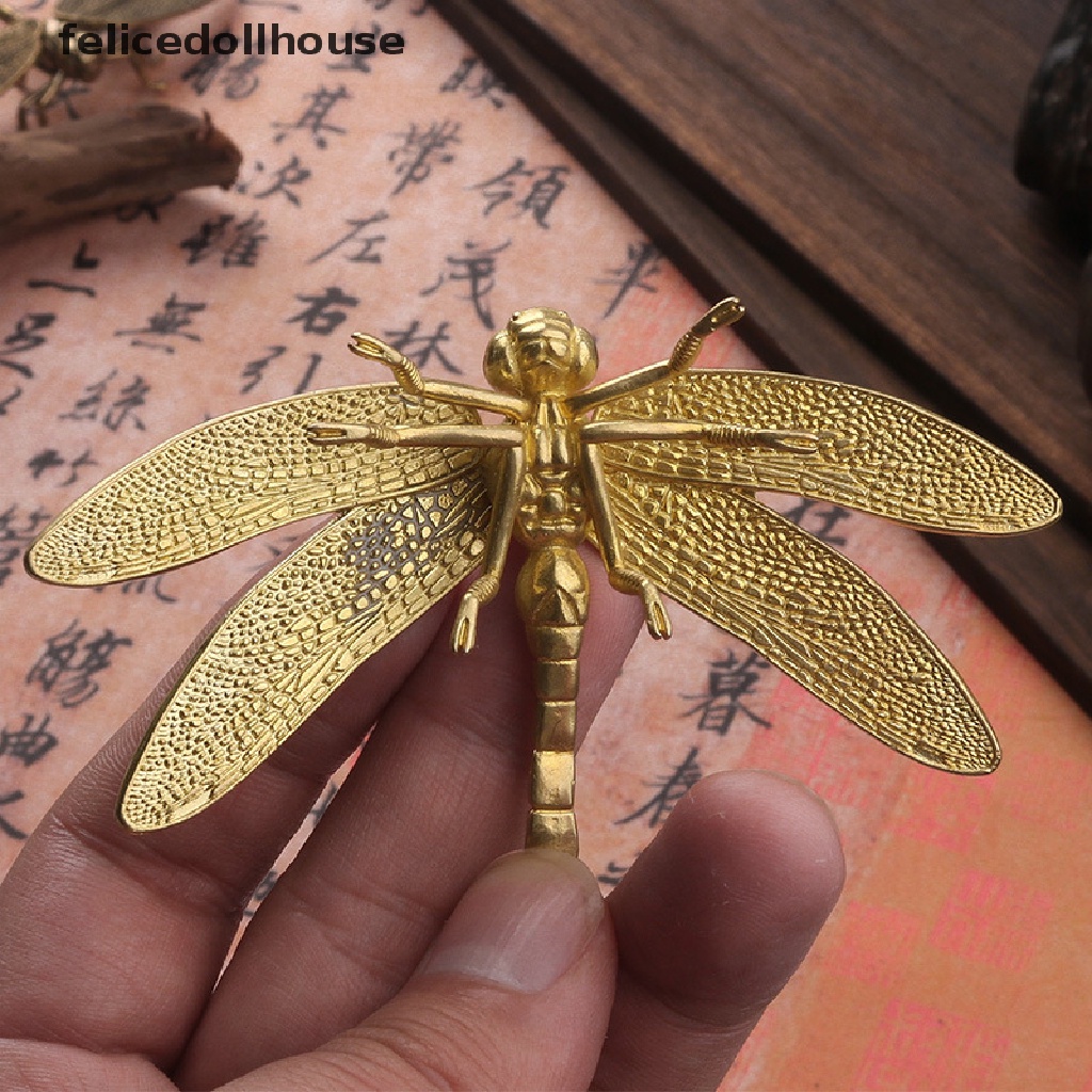 Mô Hình Chuồn Chuồn Đồ Chơi Bằng Đồng Thau Có Cánh Tháo Rời Được Dành Cho Trang Trí Văn Phòng
