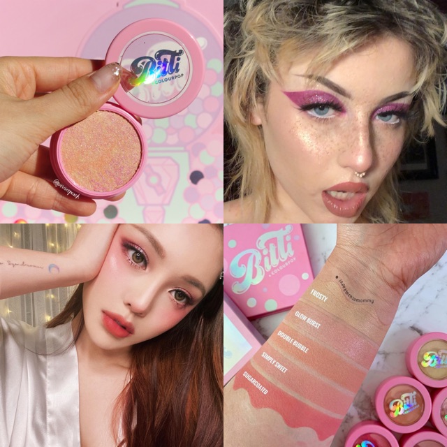 COLOURPOP Phấn mắt, tạo khối, bắt sáng, má hồng super shock cheek, bronzer, highlighter