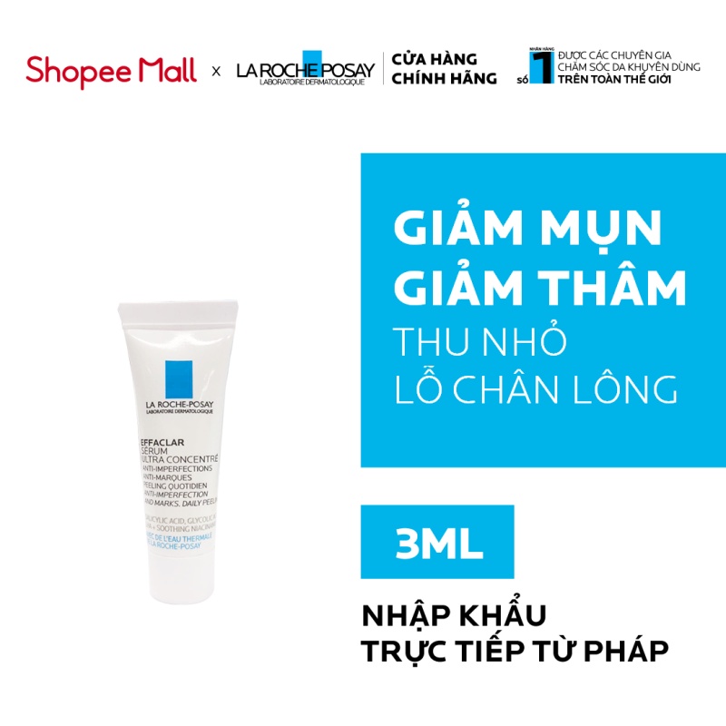 Bộ dưỡng chất giảm mụn, giảm thâm và hỗ trợ thu nhỏ lỗ chân lông La Roche-Posay Effaclar Serum