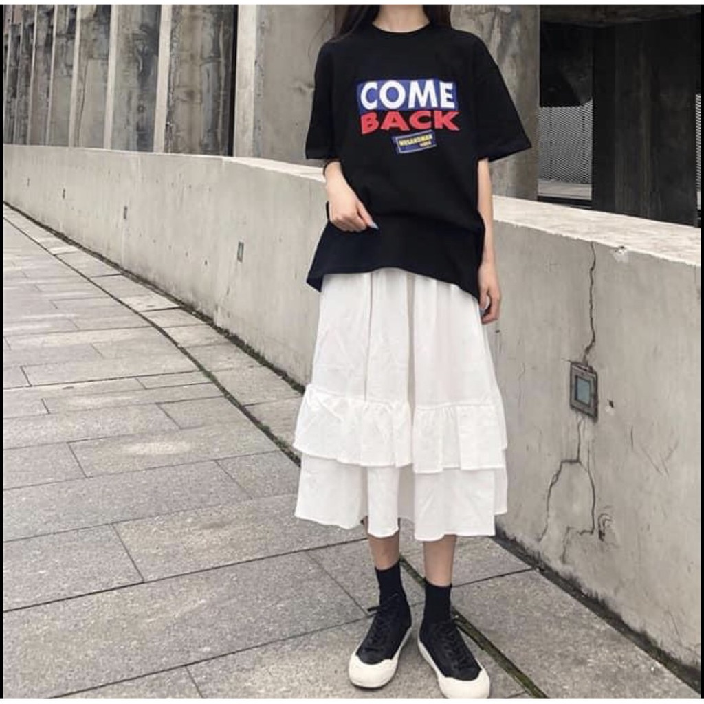 [ TẶNG KÈM XẢ VẢI] Chân váy xoè kaki 2 tầng ulzzang phong cách Hàn Quốc | BigBuy360 - bigbuy360.vn