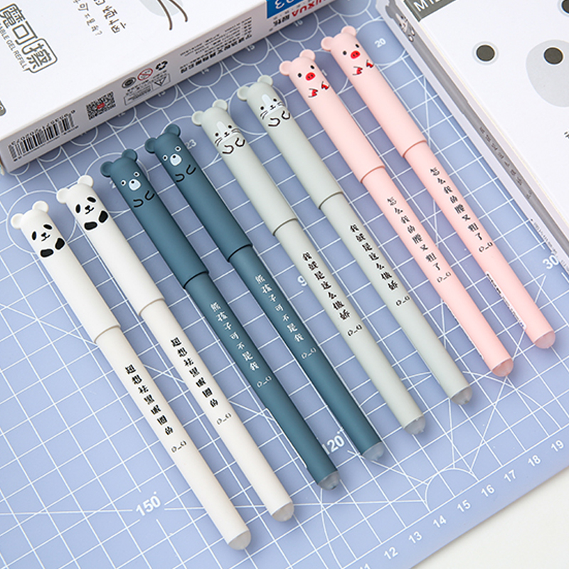 Bút viết mực gel ngòi 0.35mm thiết kế hoạt hình đáng yêu