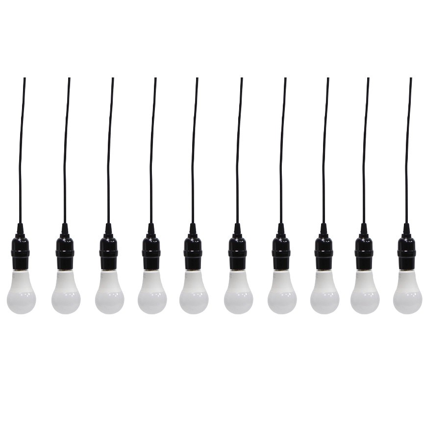 Bộ 10 đèn thả cổ điển Vintage bóng đèn led búp 9w