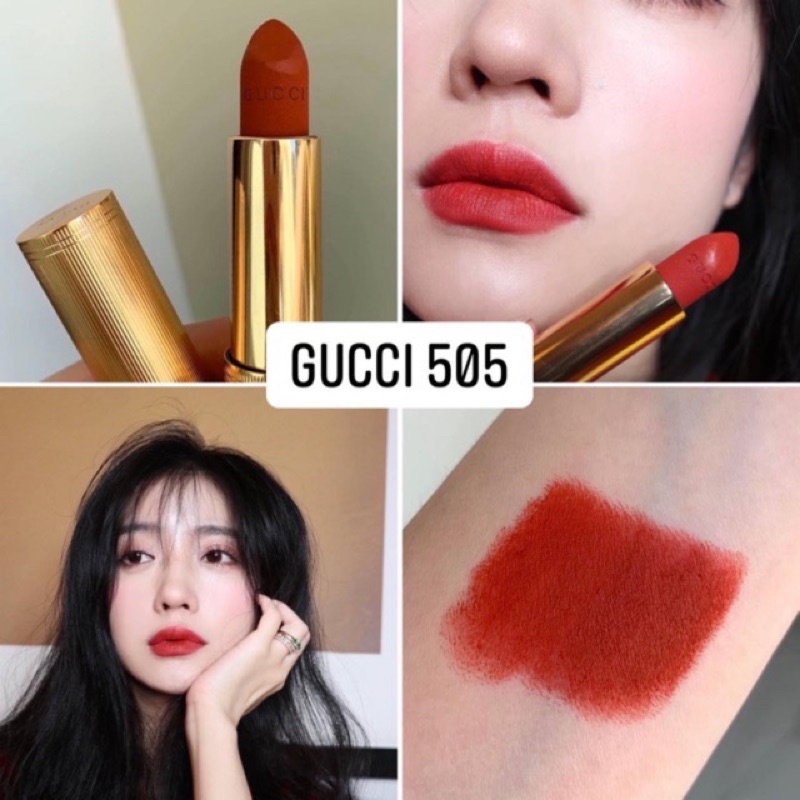 Son Gucci Matte màu 208/505/25 fullbox fullsize