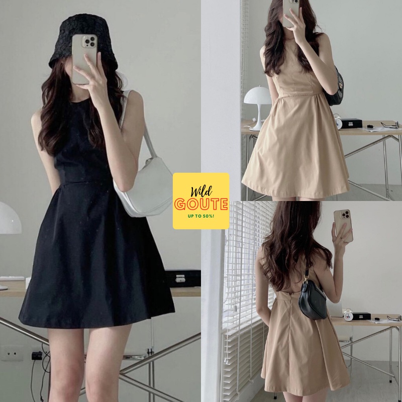 Váy Thô Hở Lưng Chất Vải Mềm Mịn Không Nhăn Váy Hottrend Wild.Goute SP001114