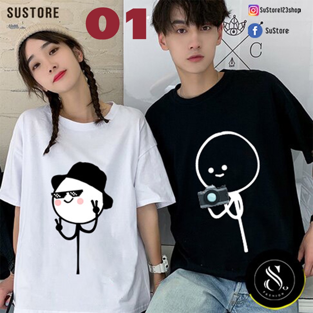 Áo thun cặp đôi unisex Hàn Quốc - full size hàng thiết kế duy nhất tại shop SuStore