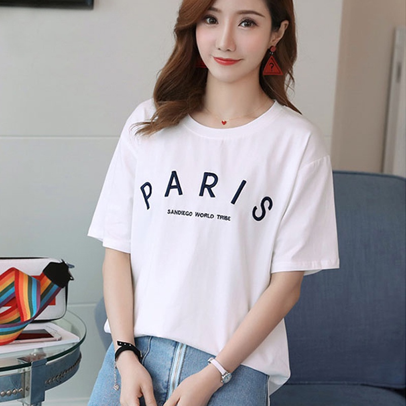 Áo Thun Nữ Màu Trắng Đen In Chữ PARIS SANDIEGO WORLD TRIBE Dễ Thương Local Brand DLX Áo Phông Nữ Đẹp