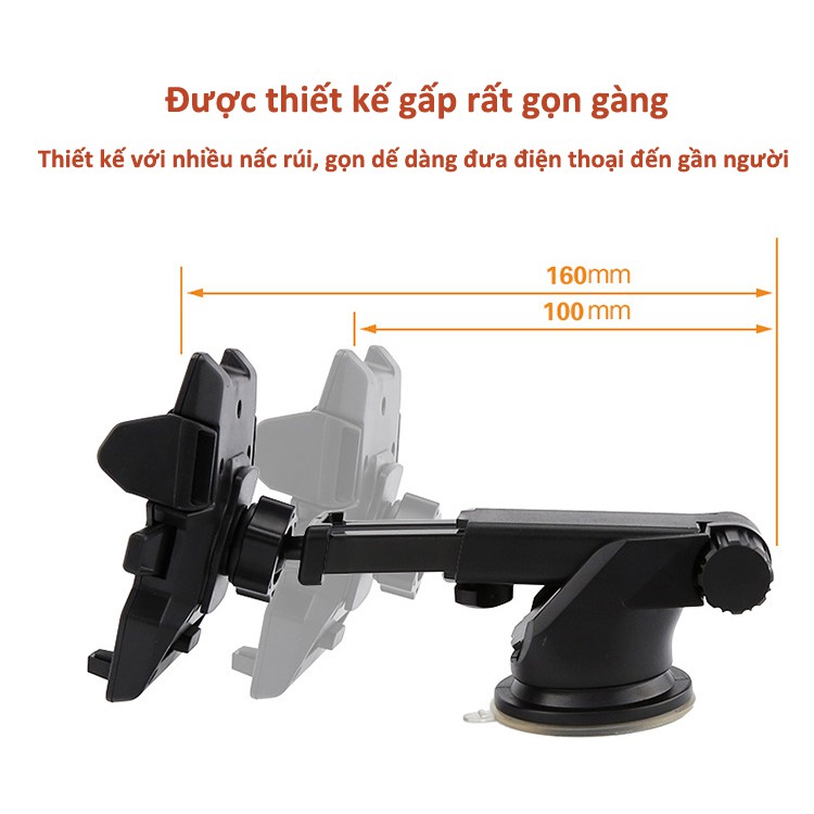 [Mã LIFEXANH03 giảm 10% đơn 500K] Giá đỡ điện thoại trên ô tô xoay 360, bám dính trên nhiều bề mặt mẫu 2