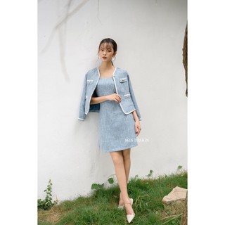 Tweed dạ xanh MIN DESIGN