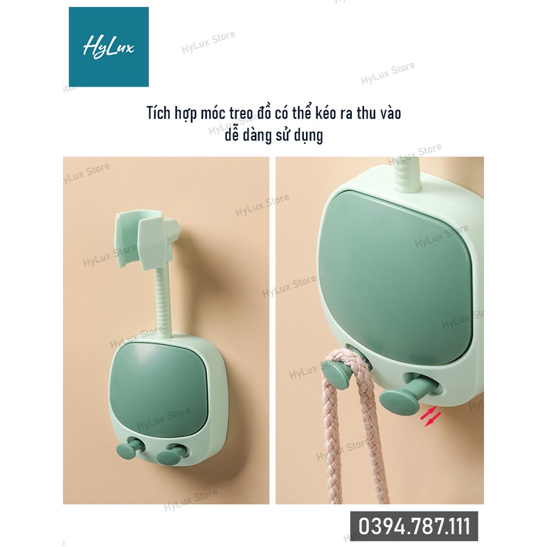 Giá đỡ vòi hoa sen đa năng dễ lắp đặt (dán tường siêu dính), xoay 360 độ, chống thấm nước, chất liệu cao cấp