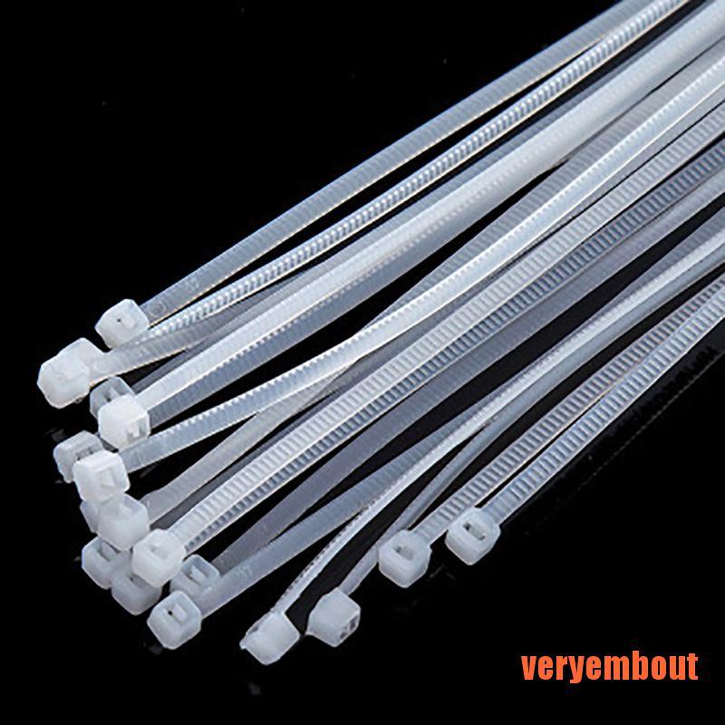Bộ 100 Dây Buộc Bằng Nhựa Nylon Chống Lão Hóa 2.5 * 20cm / 2.5 * 10cm