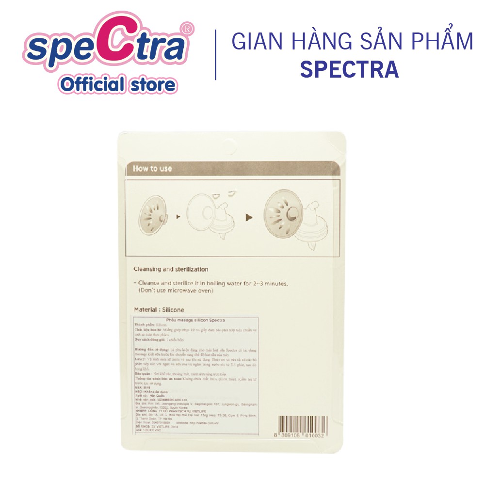 Phễu Massage Silicon Spectra Chính Hãng Hàn Quốc