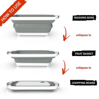 4 in 1 Multi-Board No More Tools Folding Cutting Board Storage Basket for Kitchen Fruit Vegetables