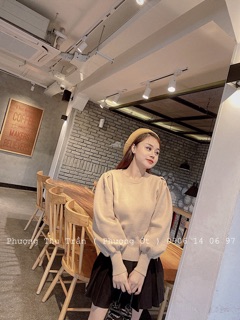 Áo len ép tay bồng