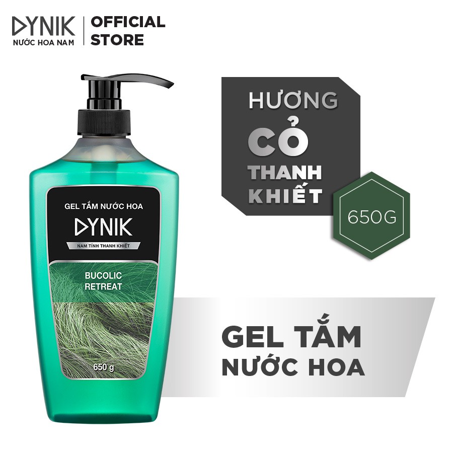 Combo tắm gội nam Dynik - Hương cỏ thanh khiết 650g/chai