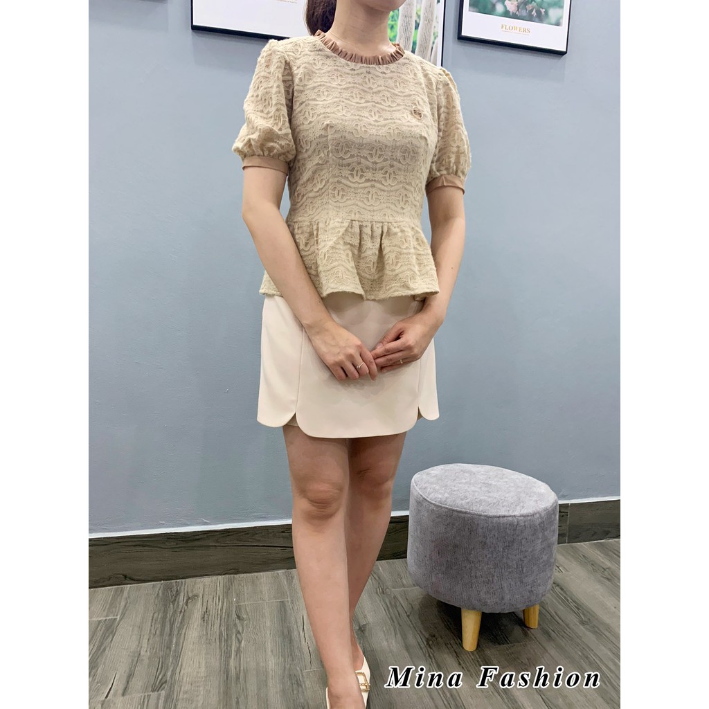 Áo Peplum Vải Ren Hàng Thiết Kế