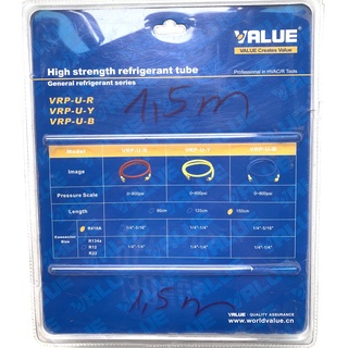 Bộ Dây Gas VALUE Model R410 VRP-U-R/Y/B (1 Bộ = 3 Sợi 150Cm)