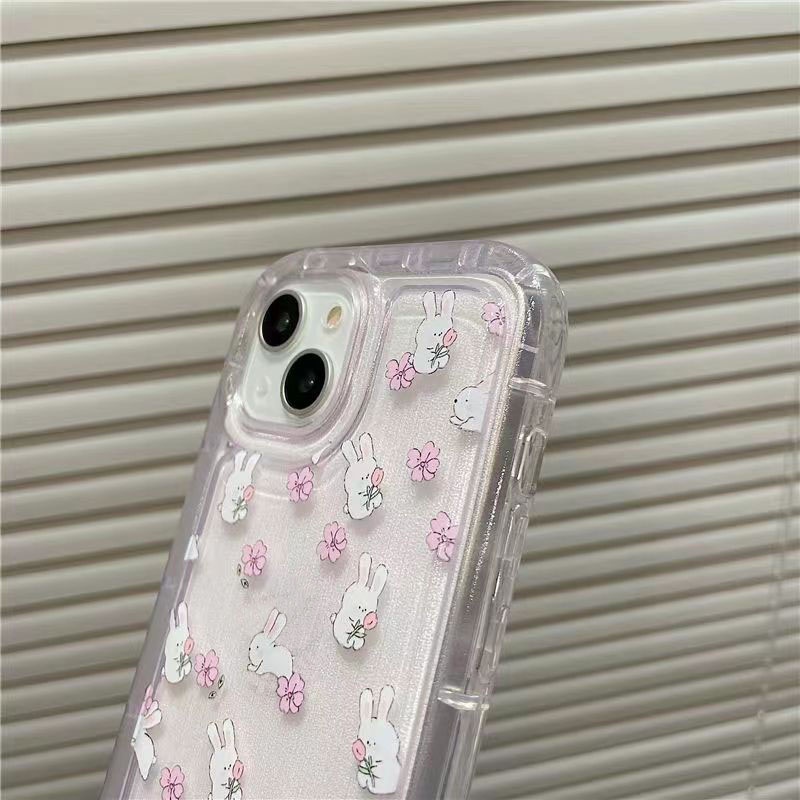 Ốp Điện Thoại Hình Thỏ Dễ Thương Cho iPhone 12 13 11 Pro Max X Xs Max Xr