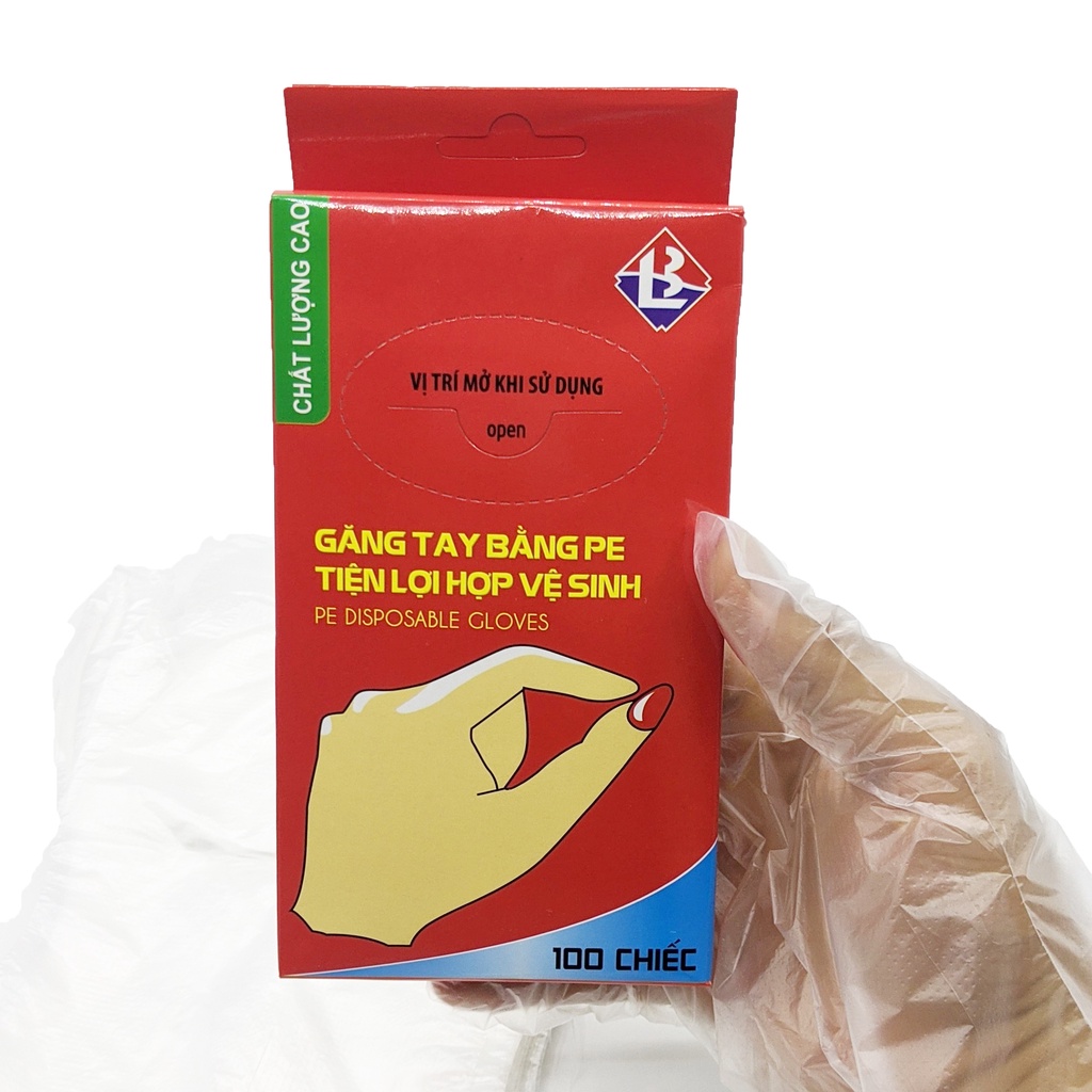 Găng tay nilon tự hủy sinh học siêu dai dùng một lần bao tay nilong đóng hộp tiện lợi hợp vệ sinh hàng chính hãng