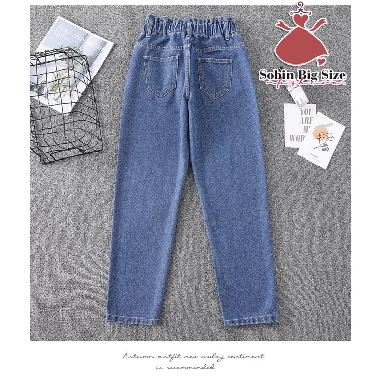 SOBIN BIG SIZE (50 - 90)KG, QUẦN JEAN BAGGY LƯNG THUN, QUẦN JEAN XANH FORM DÁNG XỊN SÒ CAO CẤP | BigBuy360 - bigbuy360.vn