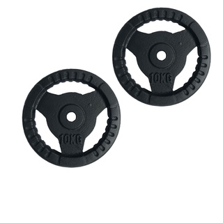 Bộ 2 Tạ miếng gang tạ bánh gang 3 lỗ 3kg màu đen 3 lỗ