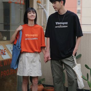 Áo thun tay lỡ unisex dạng cặp vintages