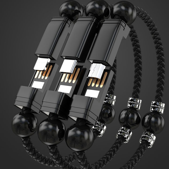 Dây cáp sạc USB 3in1 dạng vòng đeo tay tiện lợi-thời trang