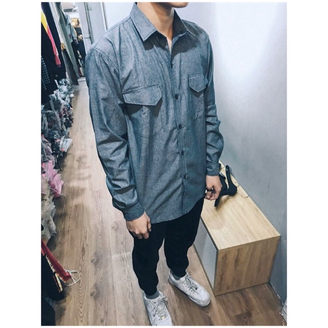 [Clover 2020] Áo sơ mi nam giả denim