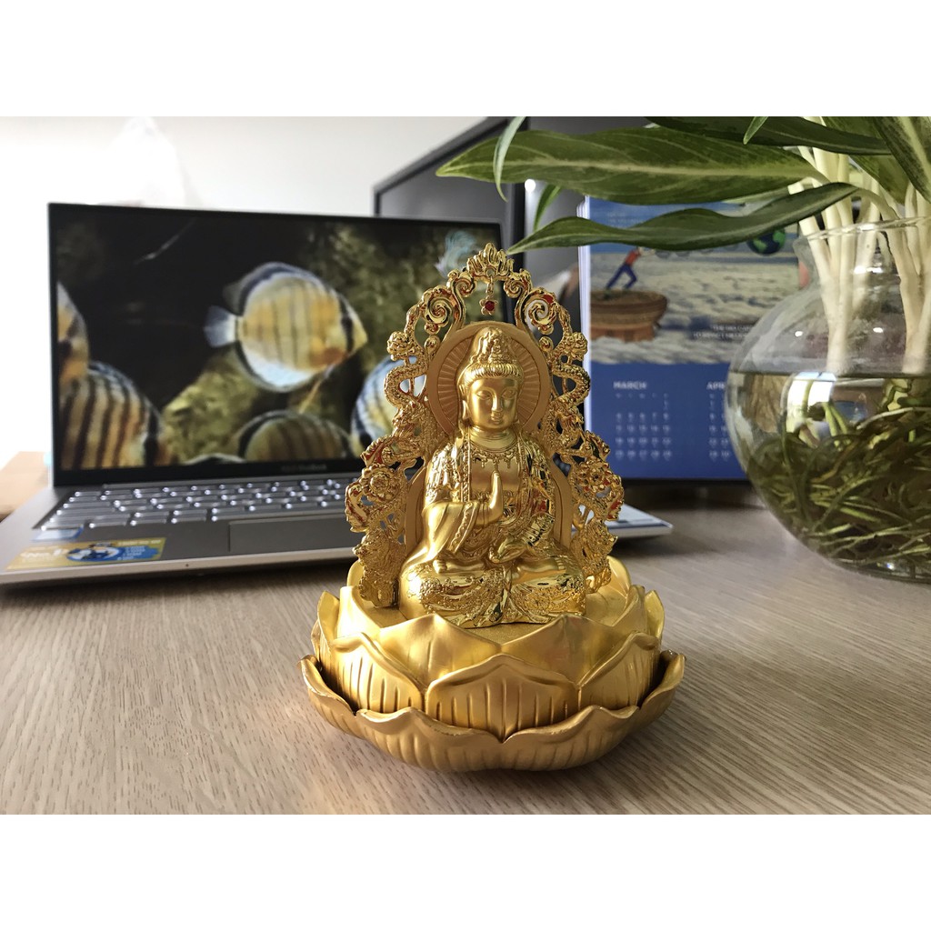 Tượng Quan Âm Bồ Tát Mạ Vàng Cao Cấp