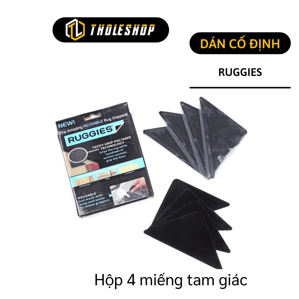 [SGD] Combo 4 miếng dán - Miếng dán Ruggiec cố định thảm giúp giữ tấm thảm cố định, khăn bàn không bị xê dịch 2290