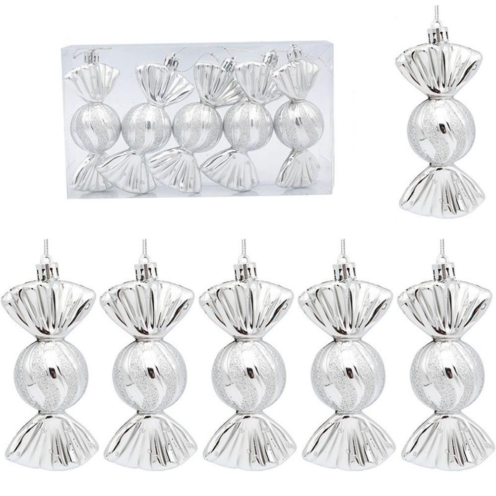 Set 5 Phụ Kiện Treo Trang Trí Cây Thông Giáng Sinh Nhiều Màu Sắc Sáng Tạo