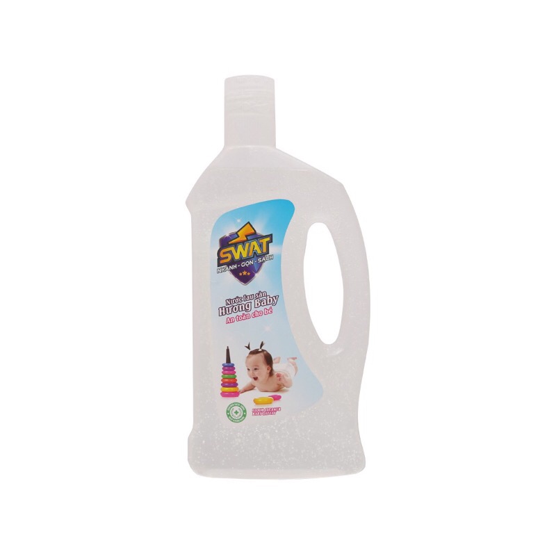 Nước lau sàn Swat hương Baby an toàn cho bé dung tích 1 lít