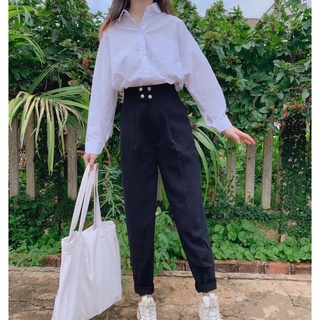 Quần tây baggy khuy bấm