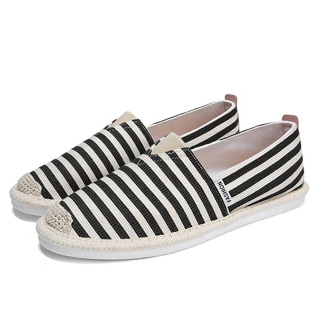 Slip on nam - Giày lười vải nam cao cấp - 4 màu sọc đen, xanh, vàng/đen & đỏ/đen - Mã SP 2906 hàng Quảng Châu | BigBuy360 - bigbuy360.vn