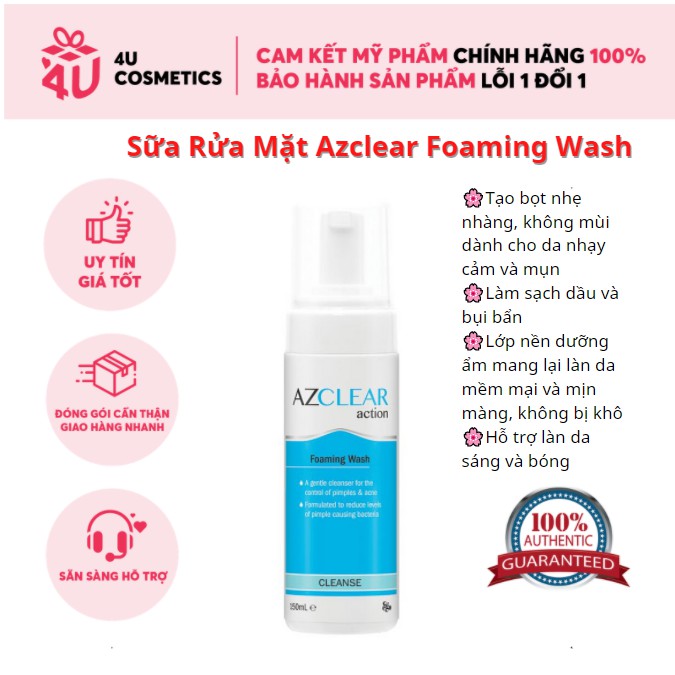 Sữa Rửa Mặt Azclear Action Foaming Wash 150ml