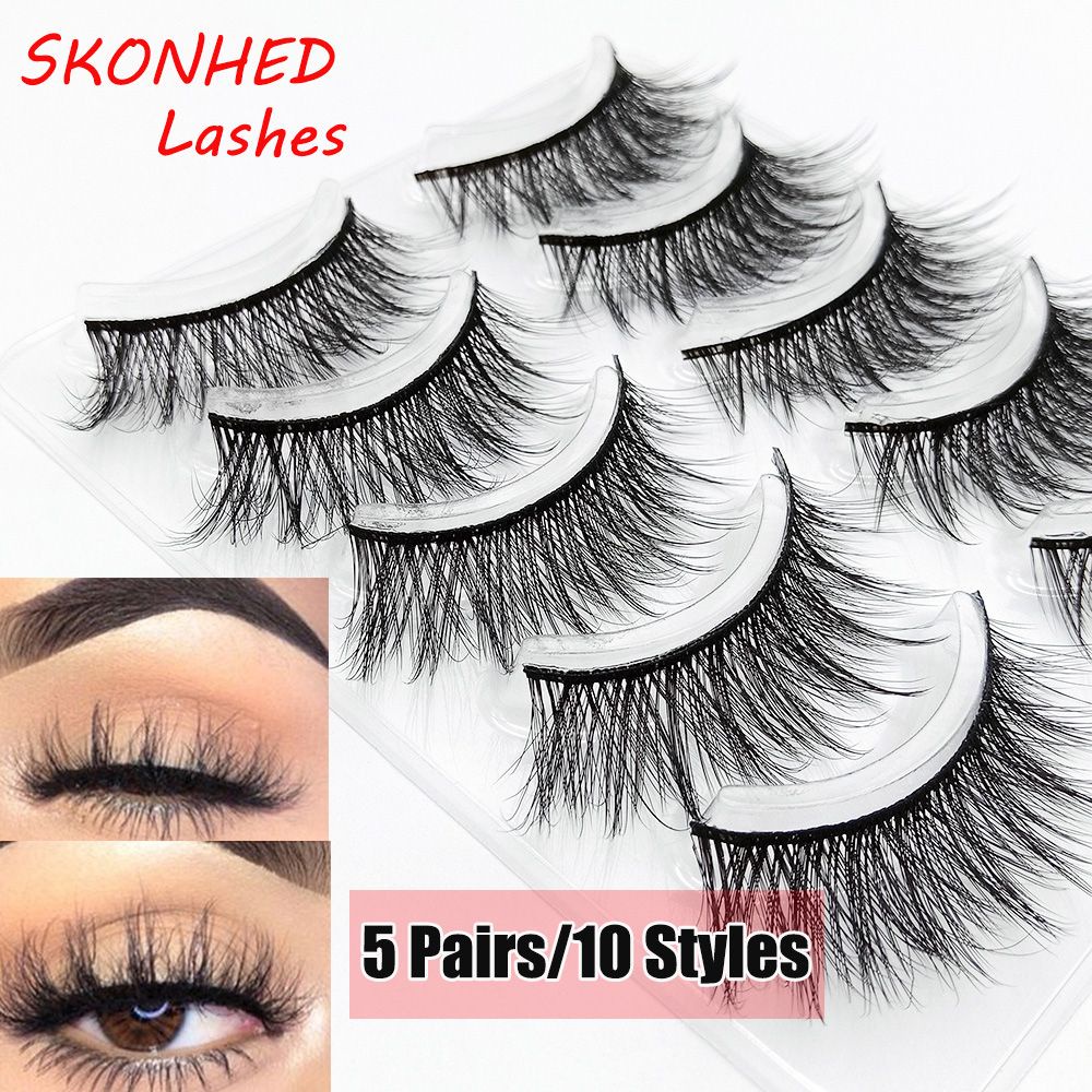 [Hàng mới về] Set 5 cặp mi giả 5D siêu mượt mà trang điểm tự nhiên dành cho nữ