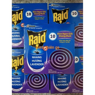 Nhang muỗi Raid hương Lavender