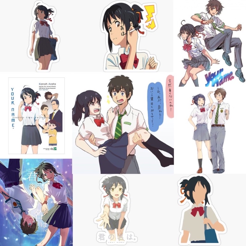 Hình dán yourname 30-60 cái khác nhau ép lụa khác nhau / ảnh Sticker anime your name