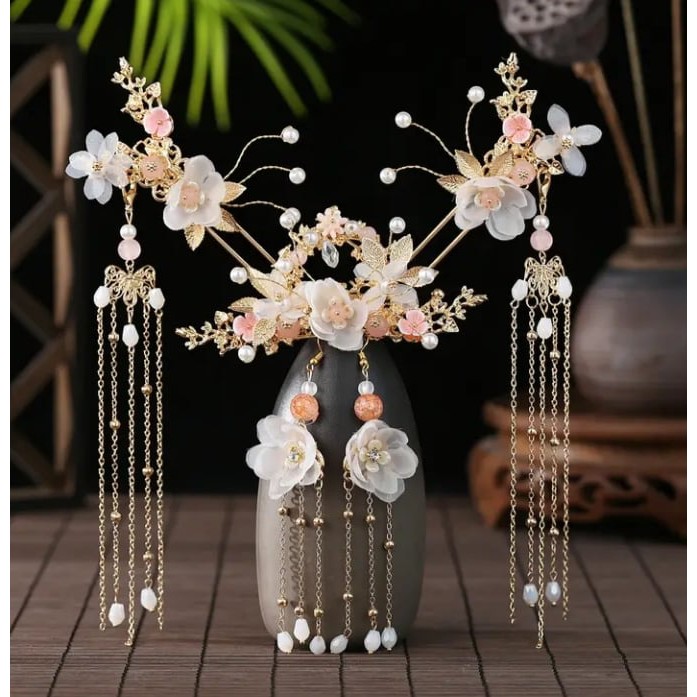 (sale sẵn) sét trâm cài tóc cổ trang