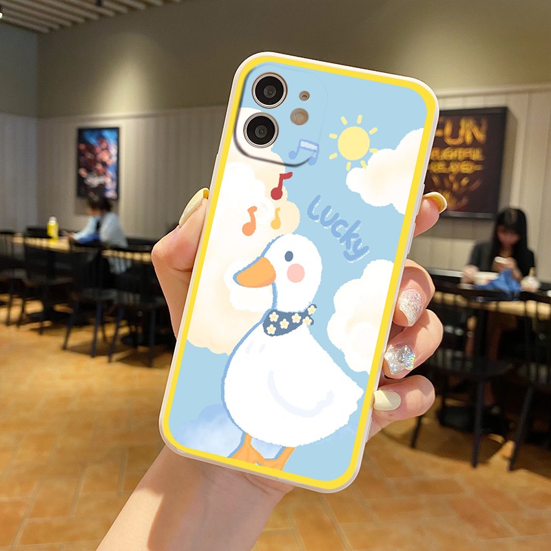 Ốp iphone ốp chú vịt lucky đội mũ  ip từ iphone 6 đến  13prm