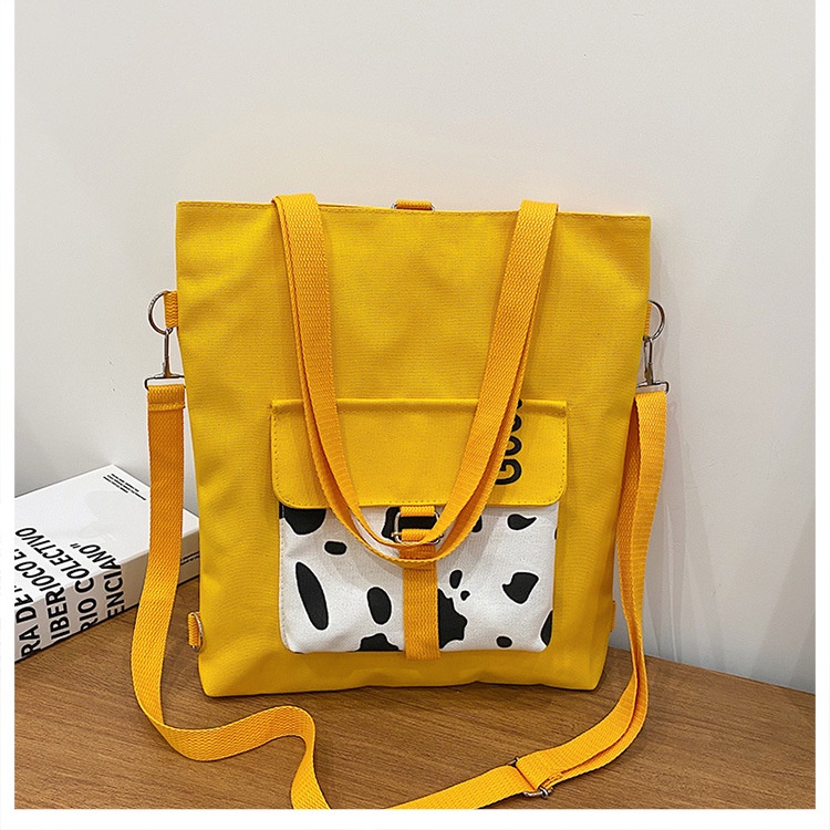 Túi Xách Đeo Chéo Một Bên Vai Bằng Vải Canvas Đa Chức Năng Kích Thước Lớn Hợp Thời Trang Mới Cho Nữ