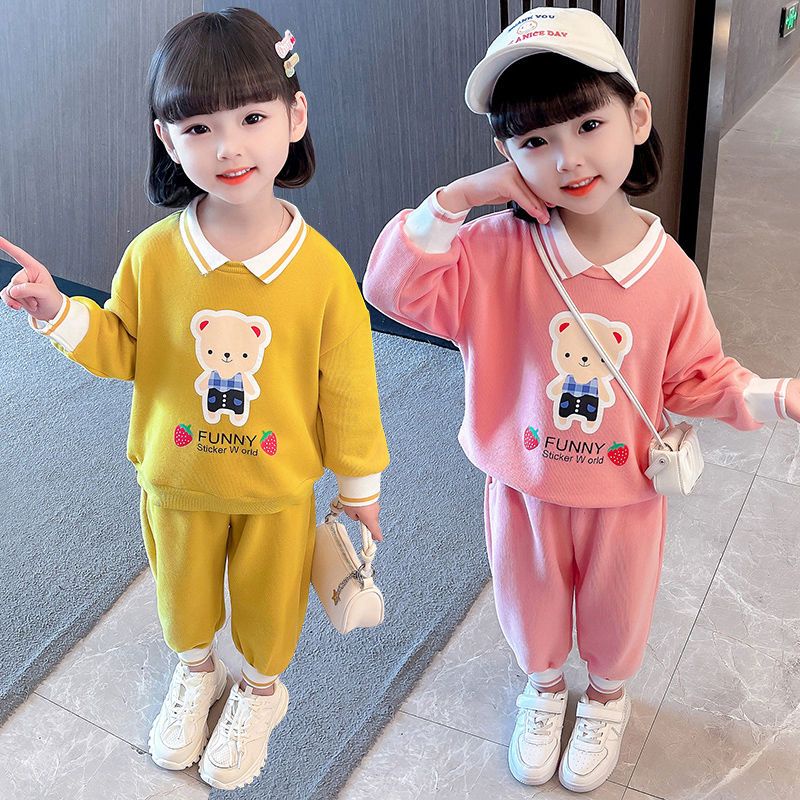 [Babycat] Hàng Có Sẵn Bộ Đồ Thể Thao Hai Mảnh Phong Cách Nhật Bản Hàn Quốc Thời Trang Xuân Thu Cho Bé Gái