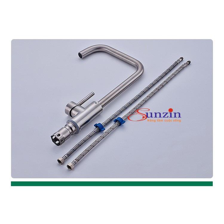 Vòi rửa bát nóng lạnh cắm chậu Sunzin 137 - chất liệu inox 304