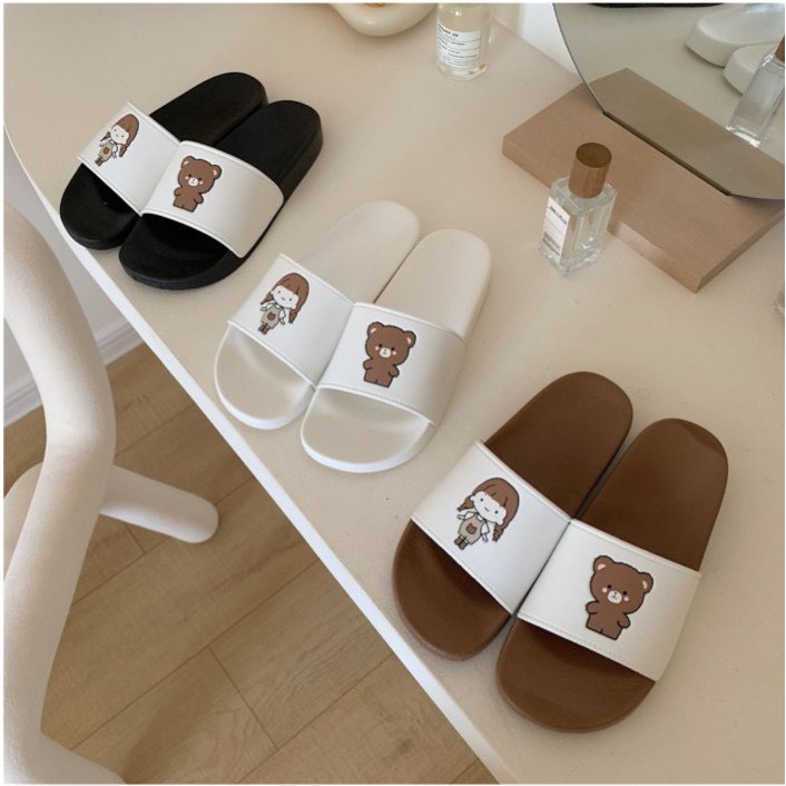 Dép Hàn Quốc hình nữ gấu cao cấp