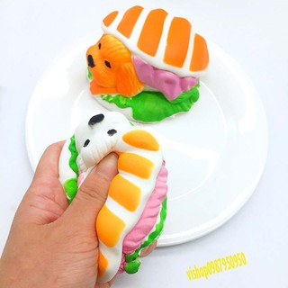 ĐỒ CHƠI SQUISHY BÁNH HUMBUGER CHÓ CÚN